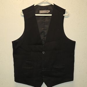 Classic Fit Black Suit Vest (Size 44)